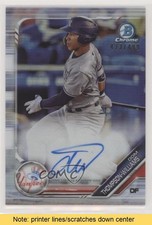 2019 Bowman Chrome Prospect Refractor /499 Dom Thompson-Williams Auto READ 0c6