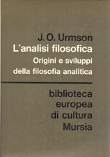L'analisi filosofica - James Opie Urmson (U. Mursia e C.) [1966]