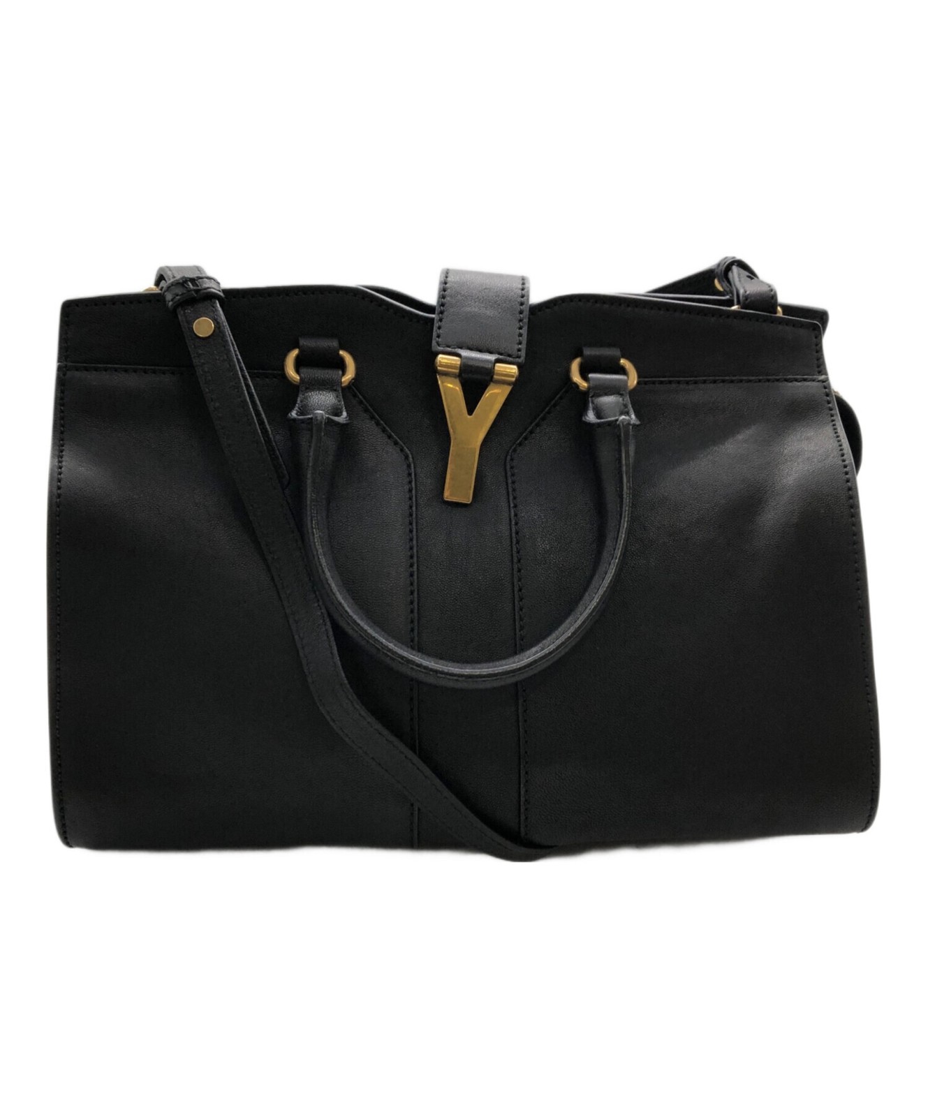 Borsa a mano Yves Saint Laurent 2 vie tracolla nera 297957 CABAS CHYC dal Giappone