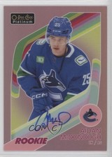 2023-24 O-Pee-Chee Platinum Retro Rookies Red Rainbow Aidan McDonough Auto 0n1n