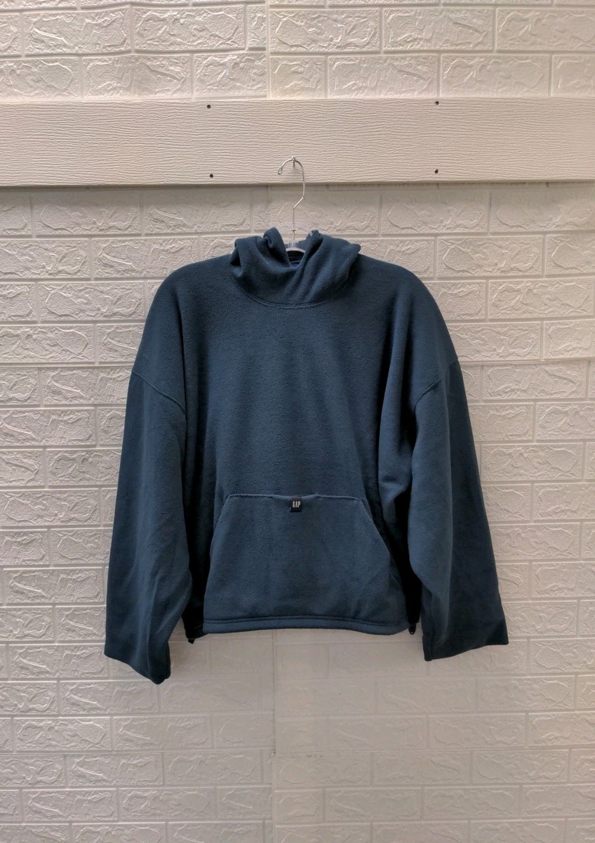 New Yeezy Gap Unisex Polar Fleece Padded Hoodie Dark Blue Sz