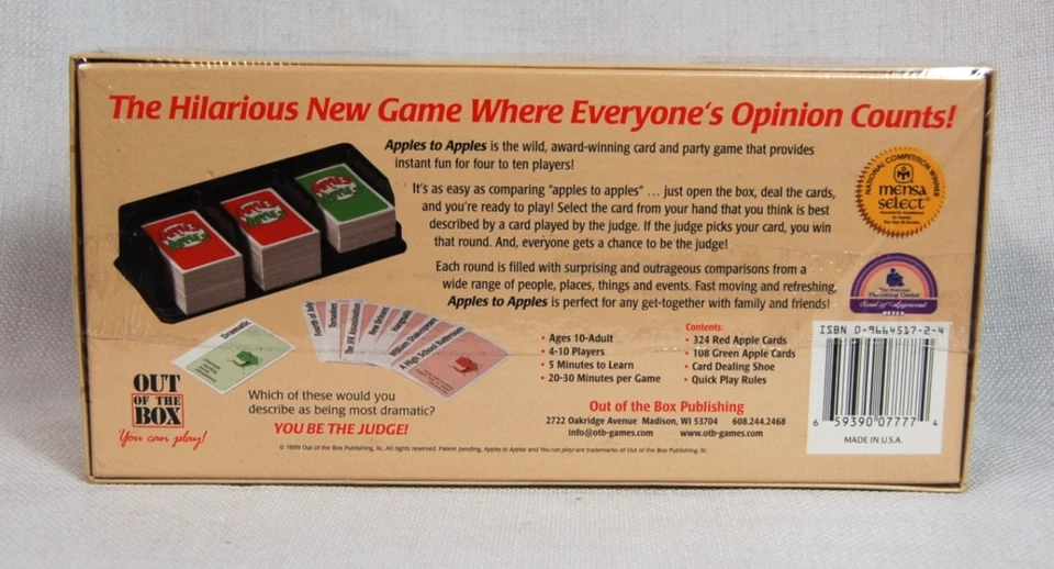 New Sealed Vtg Original 1999 Apples to Apples Card Game - Image 2 of 4