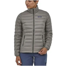 Patagonia Women S GooseDown Sweater Jacket Gray Lightweight Puffer Coat $229 MSP