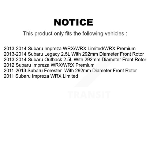 Front Rear Ceramic Pad Coat Brake Rotors Kit For Subaru Impreza Forester Outback - Picture 2 of 11