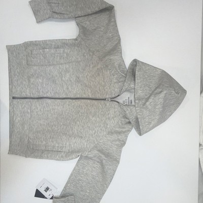 Abercrombie Kids Girls Full Zip Hoodie Grey Heather 17/18 Super Soft