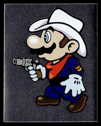 1992 Merlin Nintendo Sticker Album Foil Sticker #17 Cowboy Mario