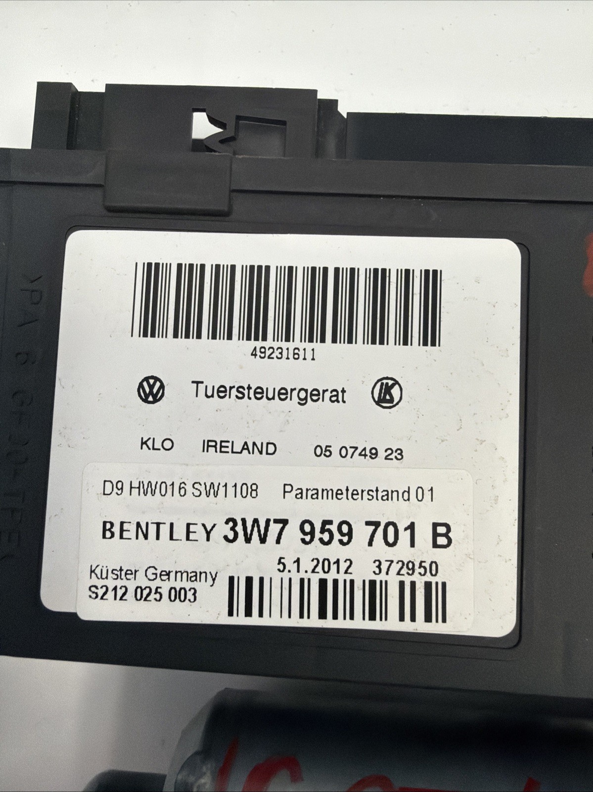 Bentley Continental GT 2012-2018 LEFT Power window motor P/N 3W7959701B
