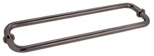 Oil Rubbed Bronze 12" BM Series Back-to-Back Tubular Towel Bars With Metal Wash