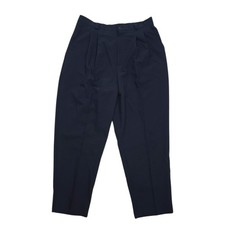Vtg Briggs Petite 14 Navy Trousers High Waist 14P Pleated Dress Pants USA Made