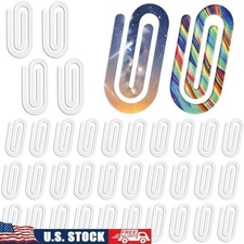 Acrylic Paper Clip Set 36PCS Durable Sublimation Organizer Creative Gift 4x2in