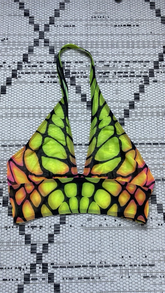 Conjunto de pantalones de malla de neón Badinka Papilion para mujer talla: M nuevos con etiquetas Foto 3 de 4