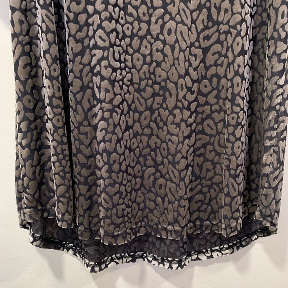 Top Mittoshop Velour Burnout Leopardo Talla L Punk Rock Baddie Grunge Foto 3 de 4