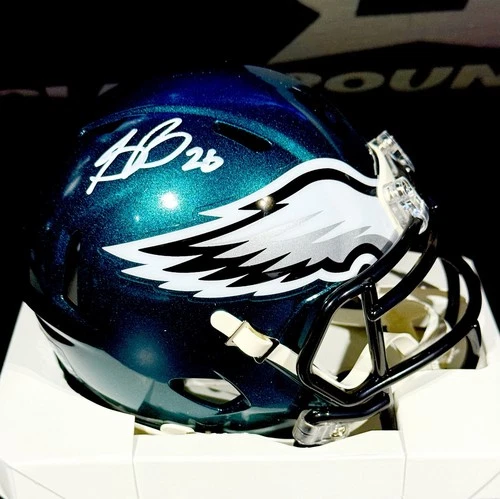 Saquon Barkley Signed Mini Helmet Philadelphia Eagles RB Beckett Certified