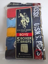 U.S. Polo Assn. Boys 5 Pack Small size 6-7 Tagless Boxer Briefs