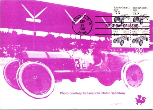 Dr Jim Stamps Maximum Card Racing Car Marmon Wasp 1911 17.5C Blck Fdc