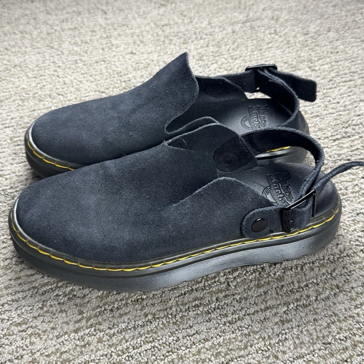 Dr Martens Carlson Mens Suede Mule Black Slingback Comfort Slip On Shoes Size 6 DR MARTENS: Carlson Mens (Black Suede) | The Whitby Cobbler main image 2