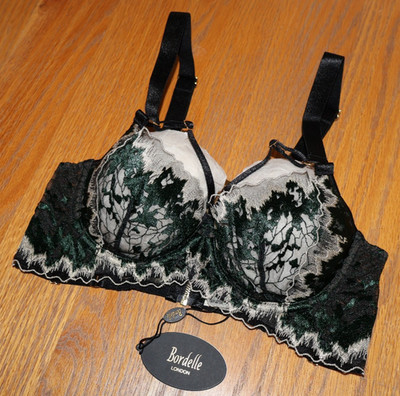 Bordelle Limited Edition Wilde Ouvert Wire Bra Gold Green 24k S Small NWT $644