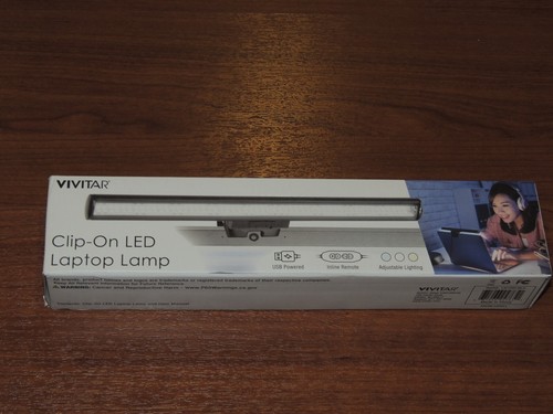 New - Vivitar Clip On Led Laptop Lamp USB Powered Adjustable Lighting LB1050-BLK - Photo 2/2