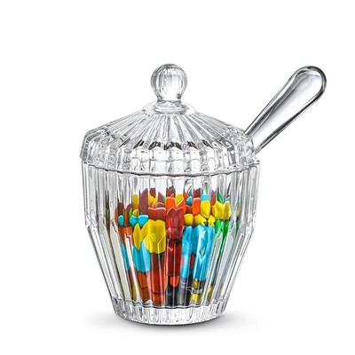 5oz Crystal Candy Jar With Lid Decorative Candy Dish Bowl Glass Candy Servers We