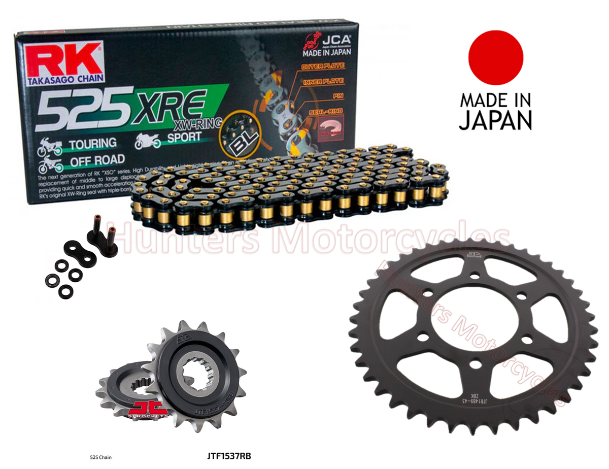バイイー Kawasaki Ninja 1000 SX Black & Gold RK X-Ring Chain and JT Black