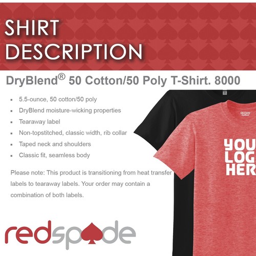 Custom Screen Printed T-Shirts with Logo | Gildan DryBlend | INCLUDES 10 SHIRTS - Picture 4 of 7