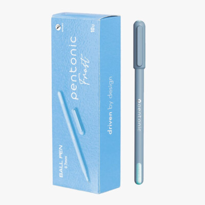 10No. LINC Pentonic Frost Ball Point Pen -0.7mm, Blue Ink - Free Ship