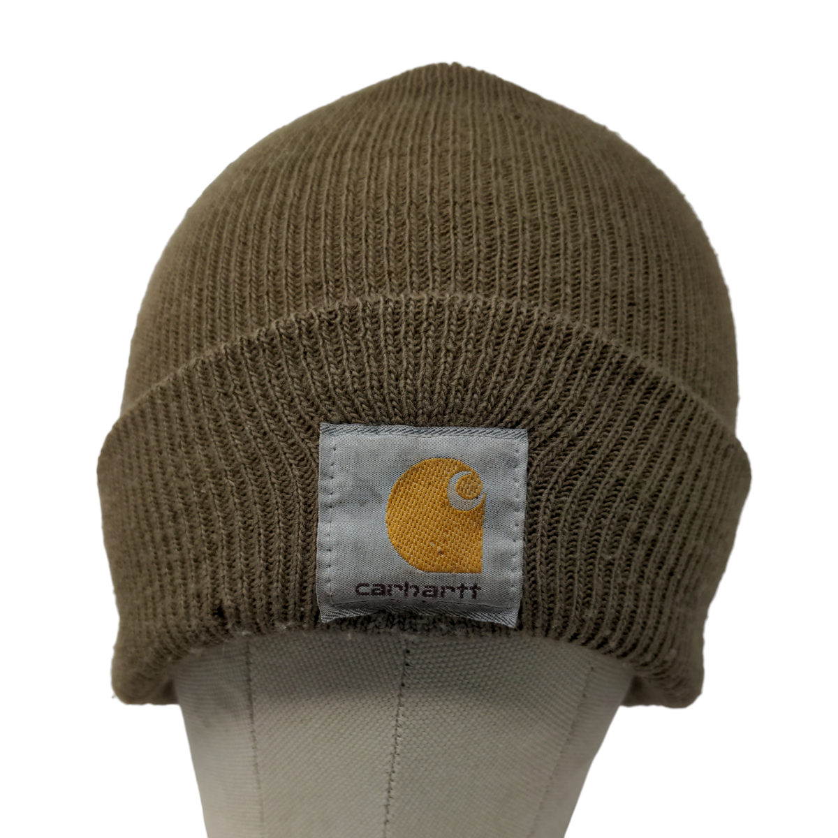 Carhartt Men's Knit Beanie Hat Cap Brown Size OSFA Patch Logo