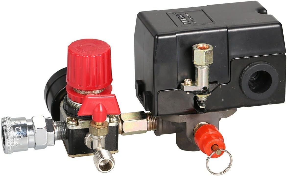Air Compressor Control Valve - Auto Cut Off/On - Adjustable Flexible Air Out
