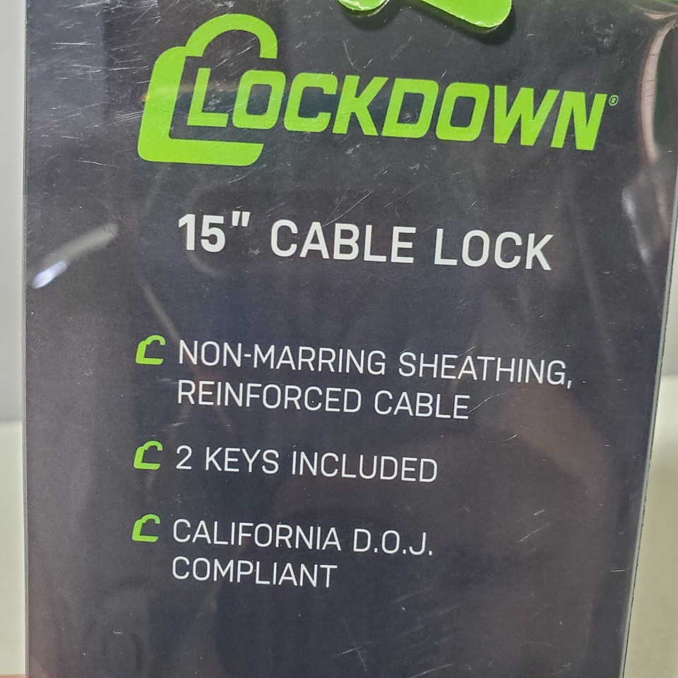 Lockdown 15" Cable Lock, Gun Lock, Green, With 2 Keys NEW IN PACKAGE eBay