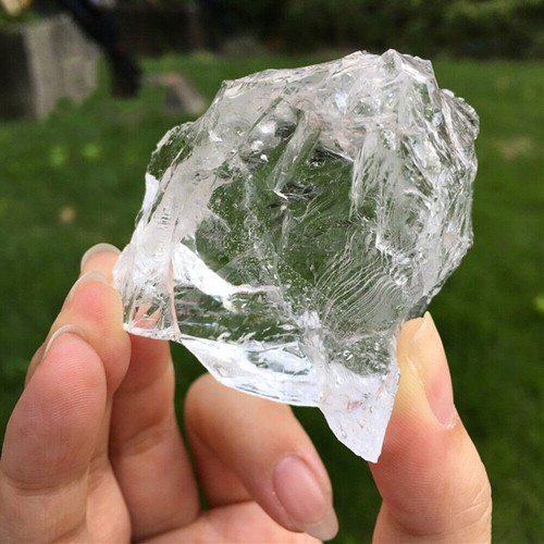 Natural Clear Crystal Geode Cluster Irregular Quartz Stone Healing Cuarzo Gem - Foto 5 di 9