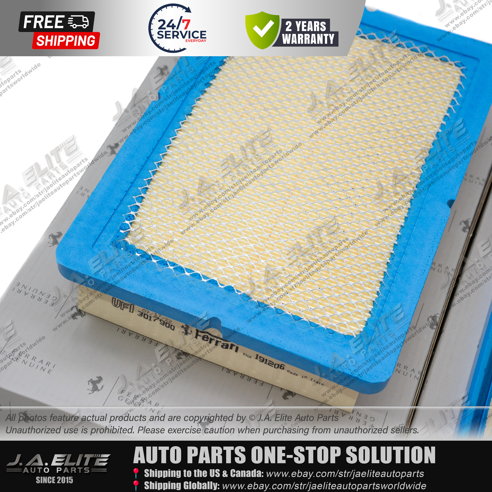 2pcs Ferrari Air Filters for Ferrari F430,OEM:191206