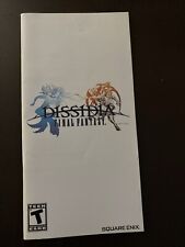 Dissidia Final Fantasy (Sony PSP, 2011) MANUAL ONLY NO GAME