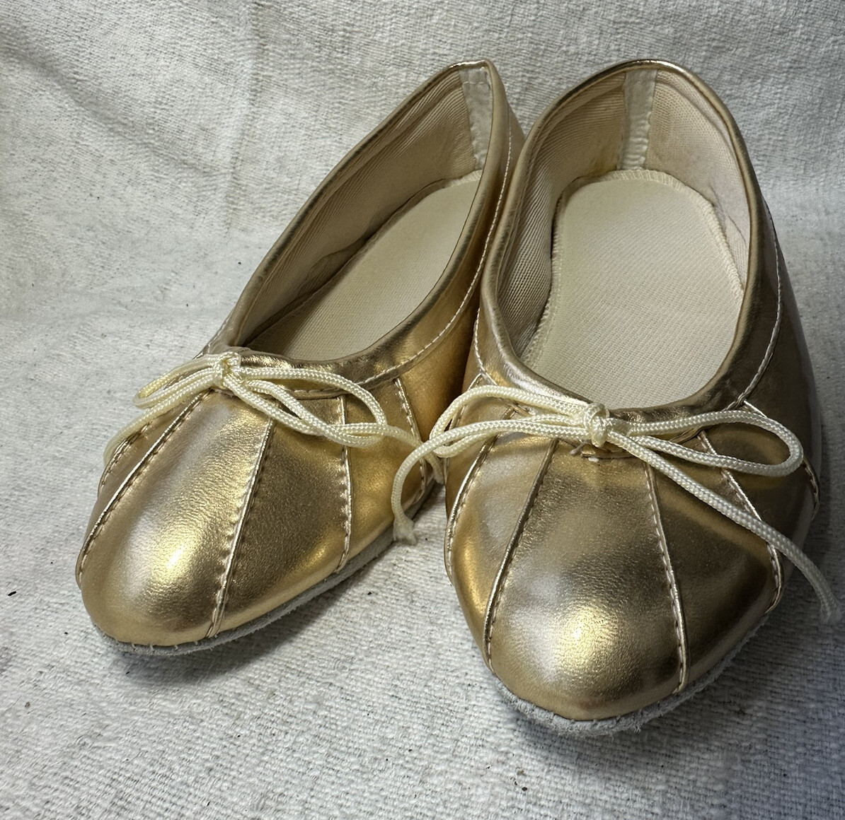 PANTOFOLA D’ORO Pantofole da casa vintage stile balletto d'oro taglia 8 usate
