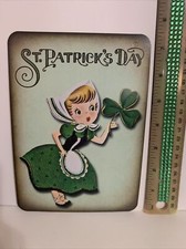 St. Patrick  s Day Decor VINTAGE STYLE Die Cut Cardboard 5 X 7  