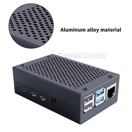Raspberry Pi 4 Model B Metal Case Enclosure Cover Shell with Cooling Fan - Picture 4 of 11