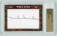 2018 Leaf Heroes of the Game DUKE SNIDER Cut Signature Auto - Hall of Fame