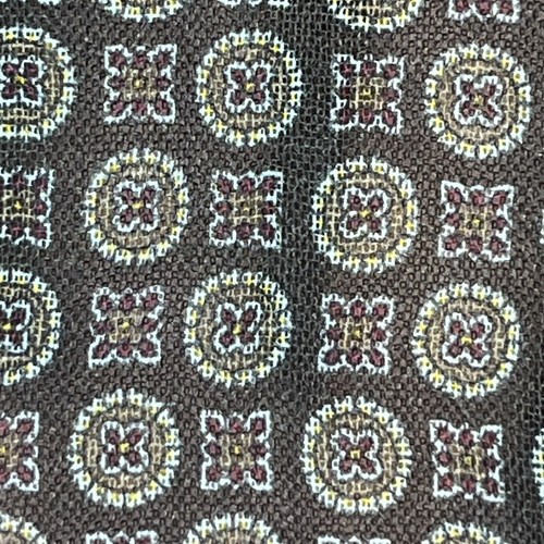£45 UNBRANDED BROWN FOULARD POCKET SQUARE MADE IN ITALY X0 - Picture 3 of 8