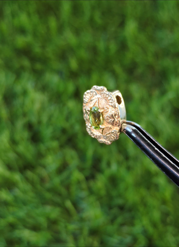 Richard Glatter 0.50ct Peridot Slide Bracelet Charm 14k Yellow Gold Vintage - Video 1 of 1