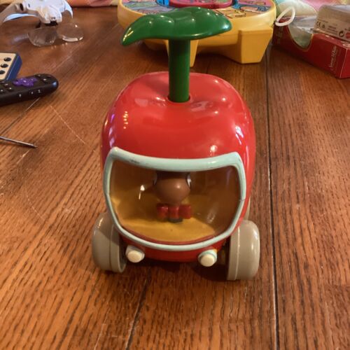 Vintage 1995 Richard Scarry Lowly Worm Apple Car Push N Go - Picture 1 of 4