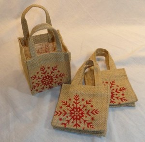burlap small bolsas