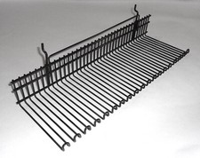 Wire Display Storage Shelf Black 18"x6-1/4"x4" for Slatwall or PegBoard