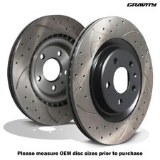 330MM REAR DRILLED GROOVED UPGRADED BRAKE DISCS FOR PORSCHE MACAN 95B 2014+