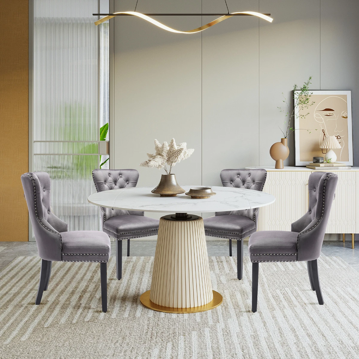 Bedroom chairs outlet and table set