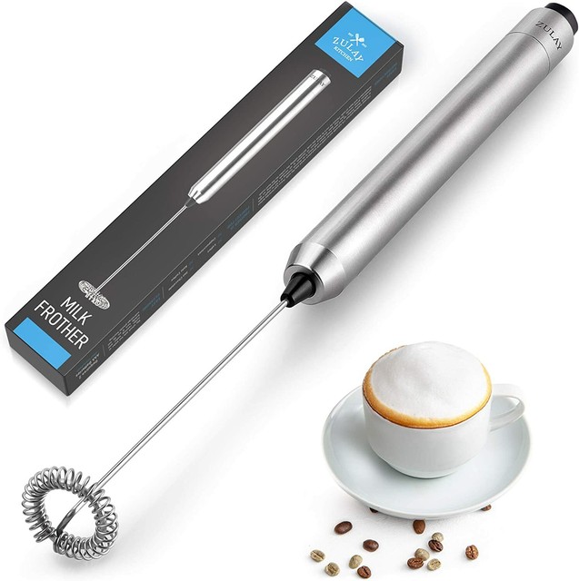 Zulay Skinny Milk Frother Handheld Mini 