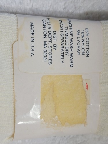 NEW VINTAGE MENS AMERICAN SPIRIT WHITE COTTEN BLEND CREW SOCKS FITS SIZES 10-13 - Picture 5 of 5