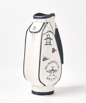 Munsingwear ゴルフバッグ ホワイト MUNSINGWEAR Golf Men's Caddy Bag 9.5 x 47 inch 3.7kg White