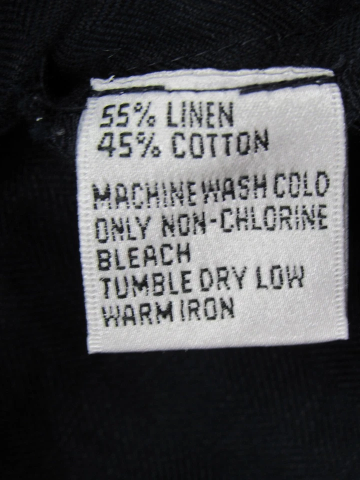 Talbots Irish Linen Blend Top Blazer Black 10 [ 36 Bust 25L ] Faux Front Pockets - Image 4 of 4