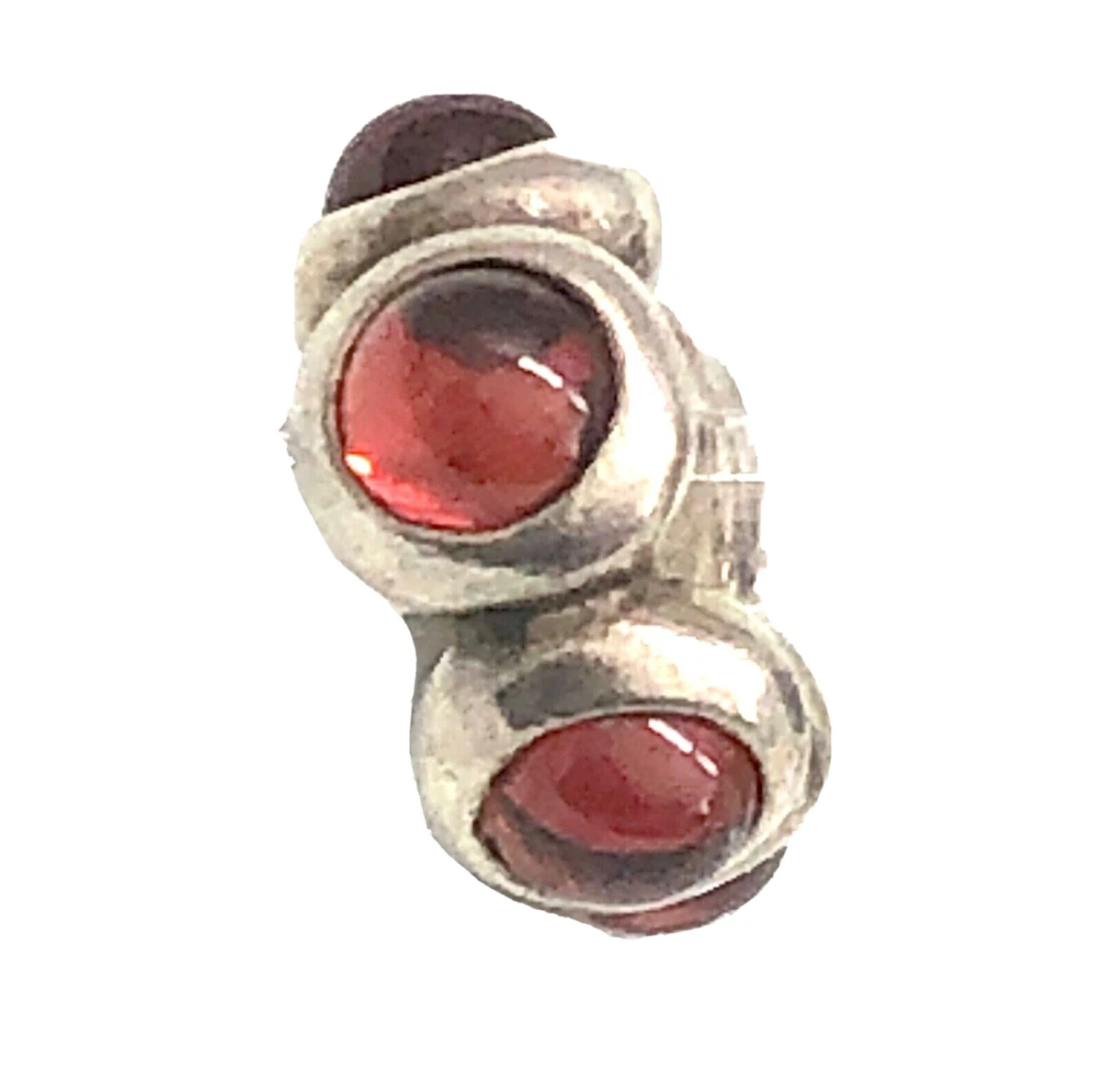 100 Authentic PANDORA Retired Sterling Silver Garnet Cabochon