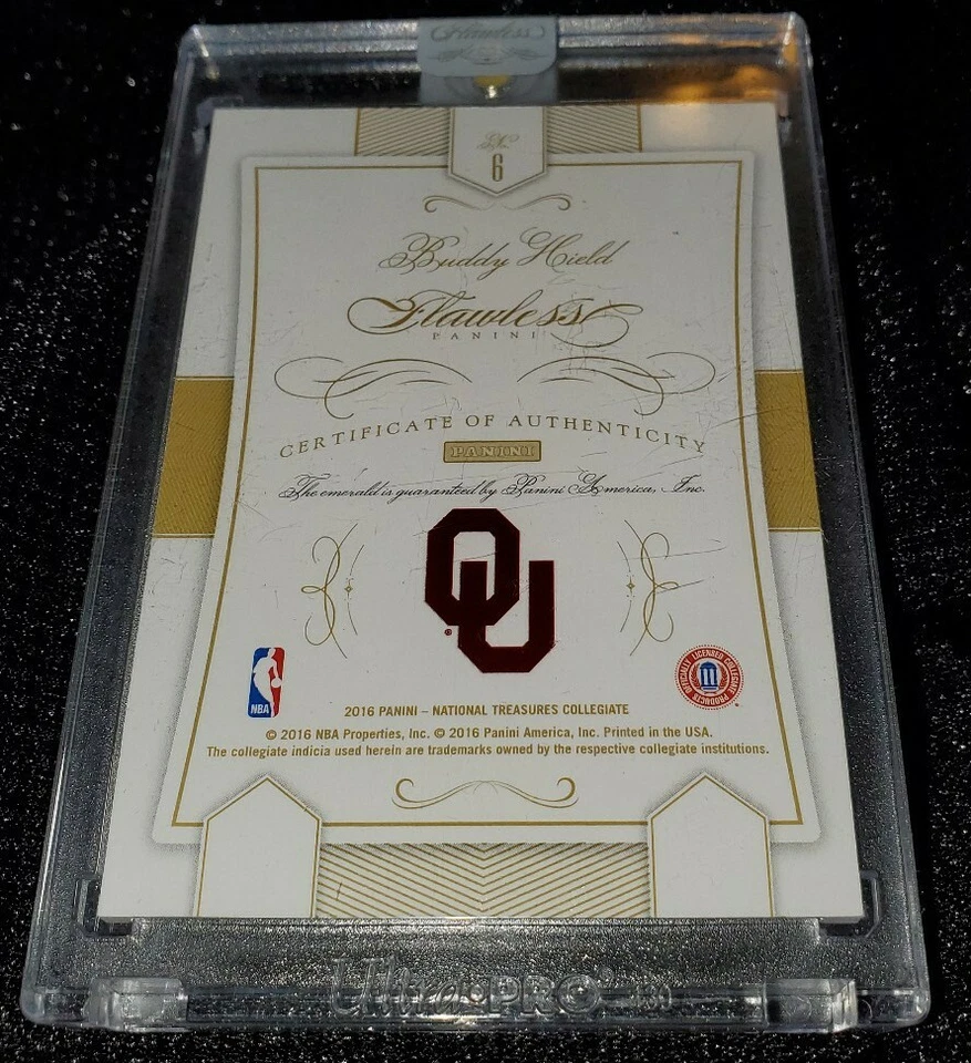 BUDDY HIELD 16-17 IMPECÁVEL VERDE ESMERALDA PARALELO NOVATO RC ENCAPSULADO GUERREIROS 4/5 - Imagem 3 de 3