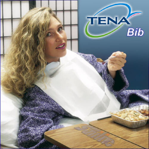 TENA BIBS BAVAGLINI BAVAGLIA ASSORBENTI PER ADULTI 150 pz 37X46 cm TG.M - Foto 3 di 6